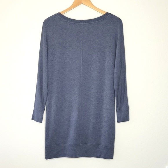 LOU & GREY Blue Long Sleeve Oversized Thick Shirt Dress size XS - Picture 7 of 13